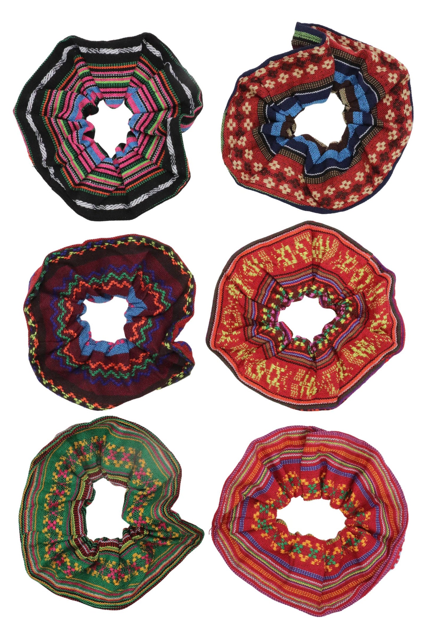 Navajo Baja Tribal Stripe Hair Tie Scrunchies