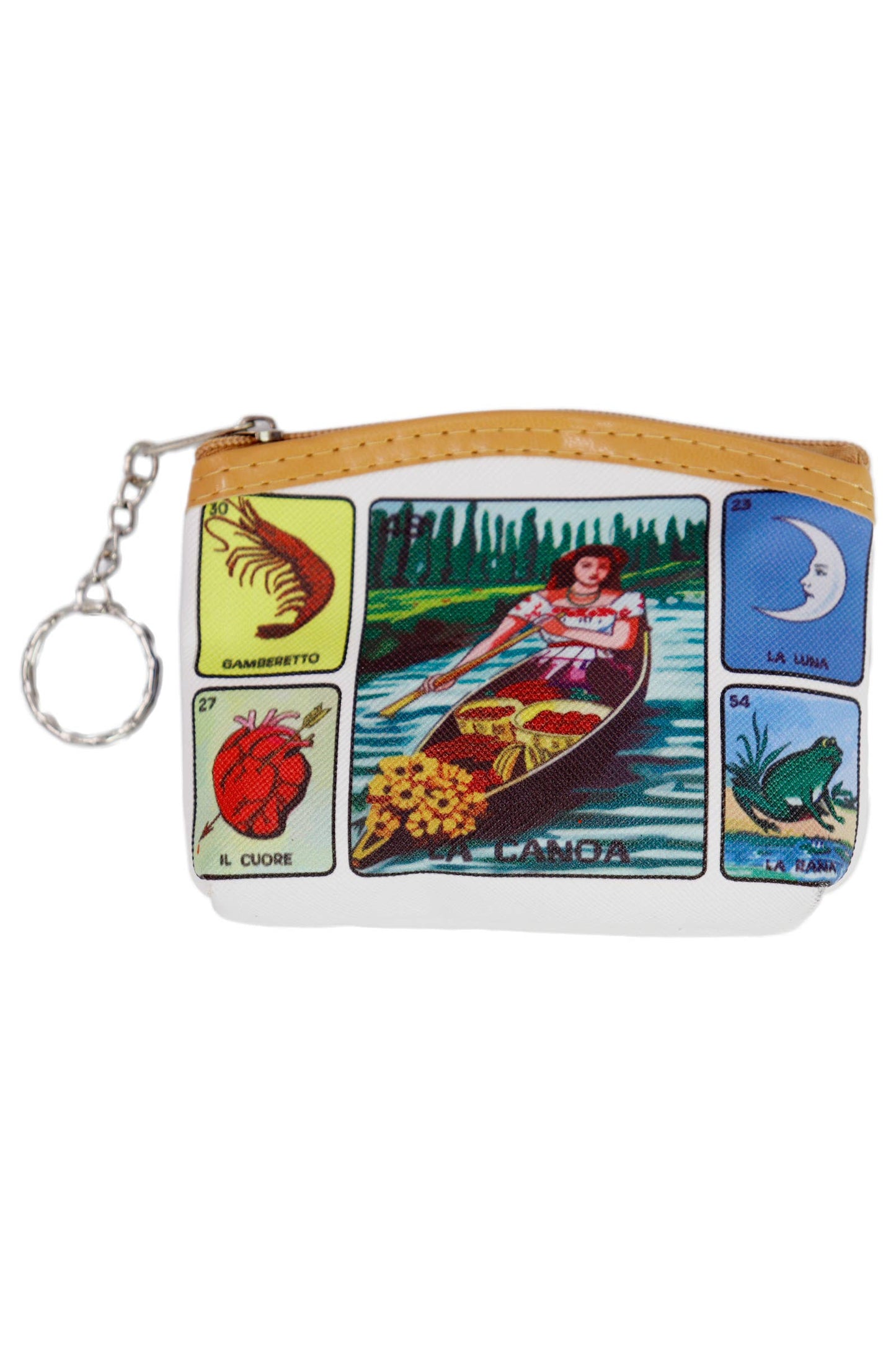 La Loteria Portrait Zipper PU Leather Coin Purse