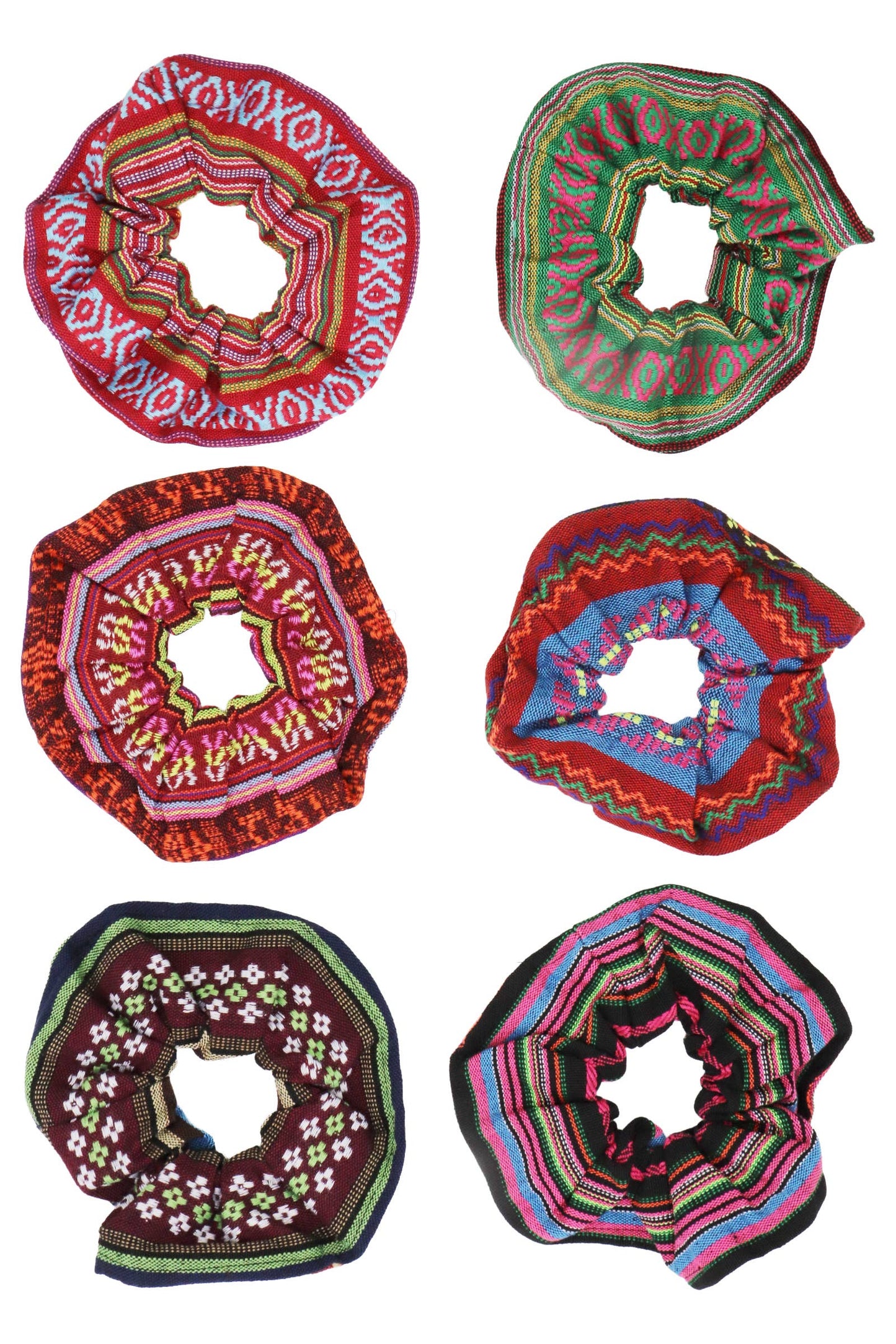Navajo Baja Tribal Stripe Hair Tie Scrunchies