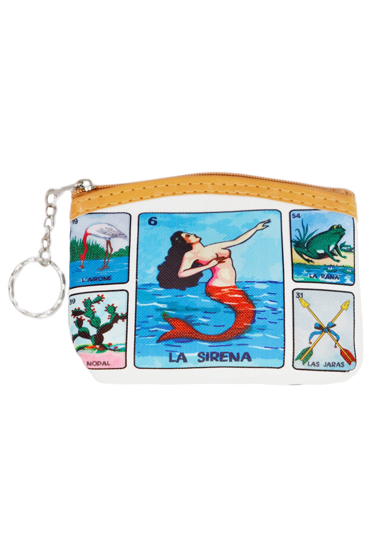 La Loteria Portrait Zipper PU Leather Coin Purse