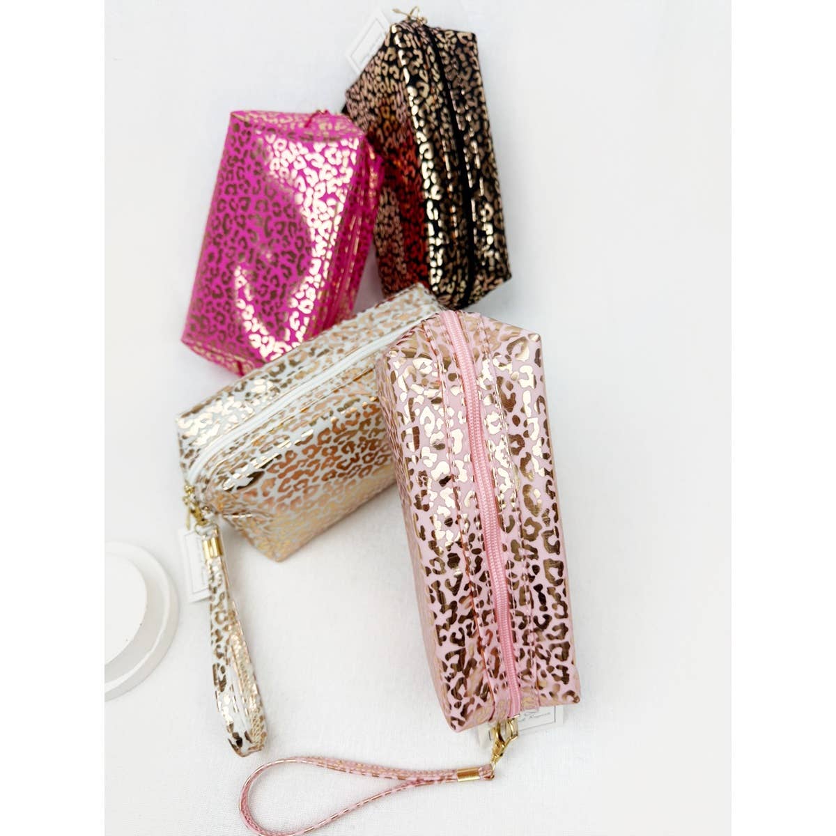 Waterproof Fabric Leopard Pattern Cosmetic Bag