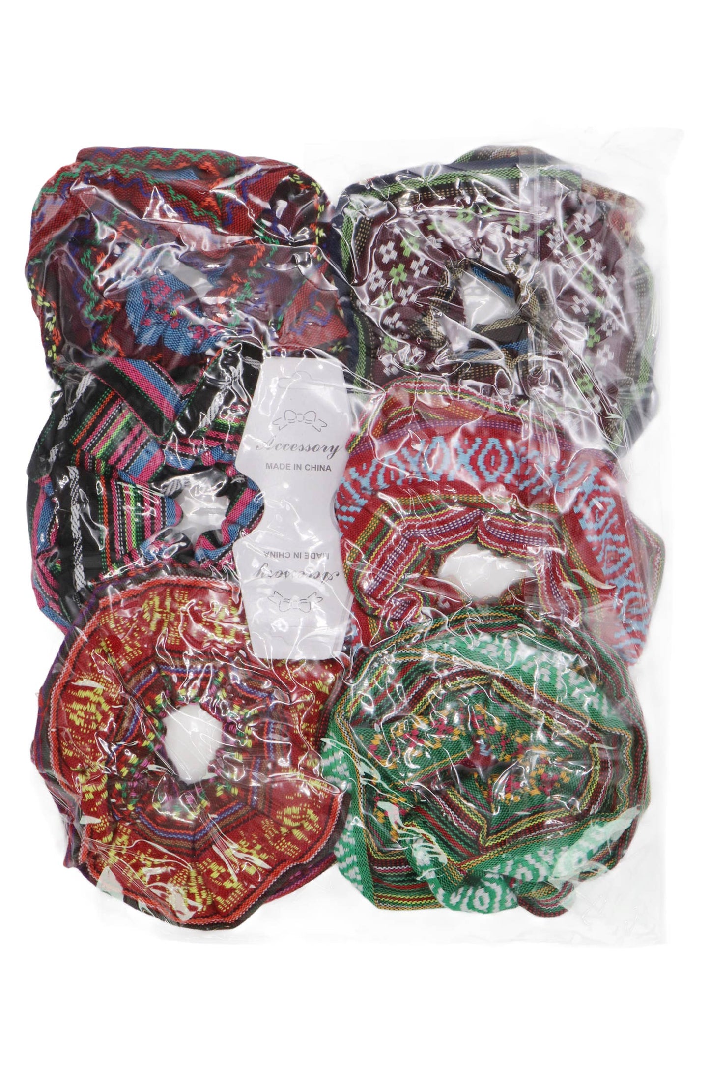 Navajo Baja Tribal Stripe Hair Tie Scrunchies
