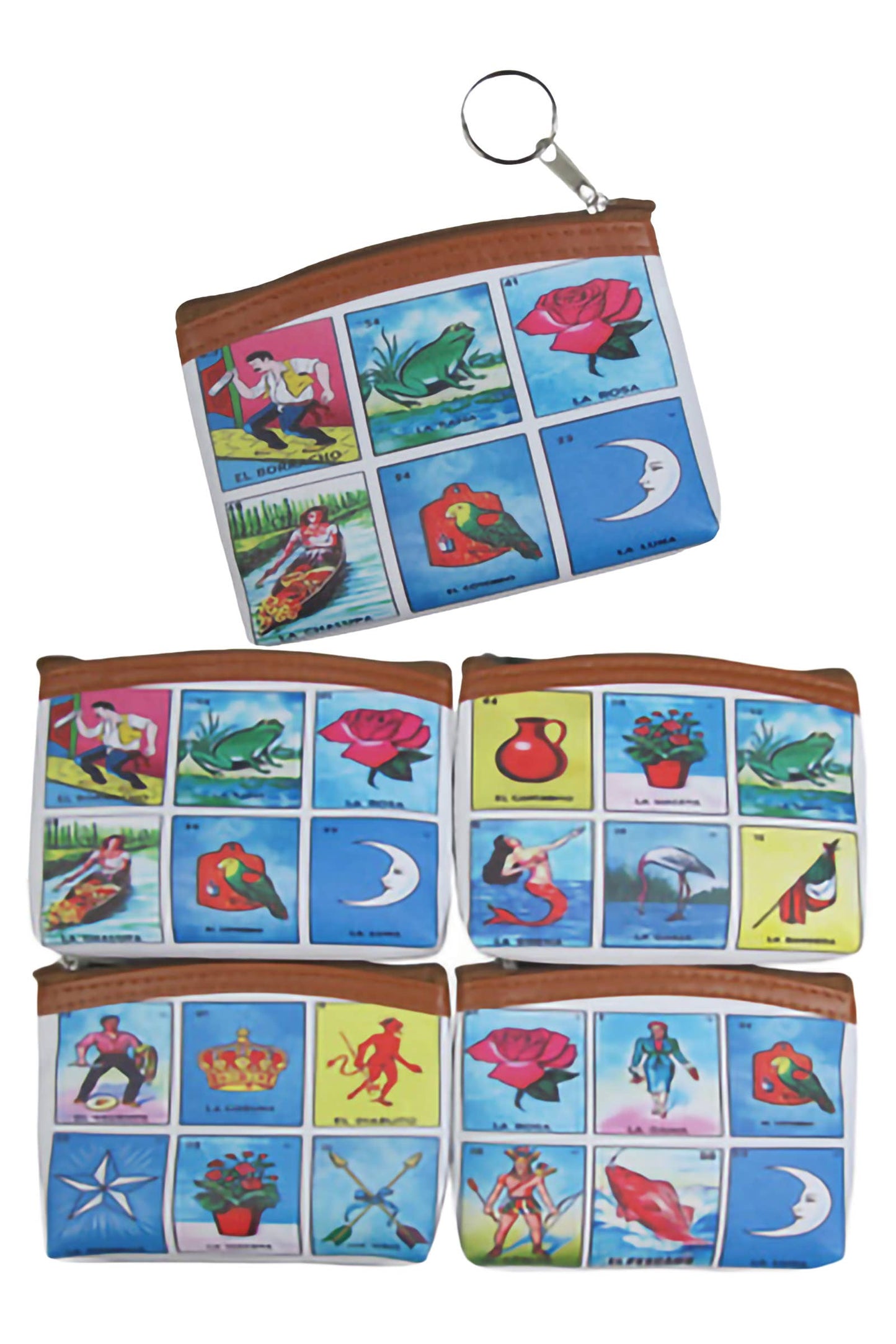 La Loteria Portrait Zipper PU Leather Coin Purse