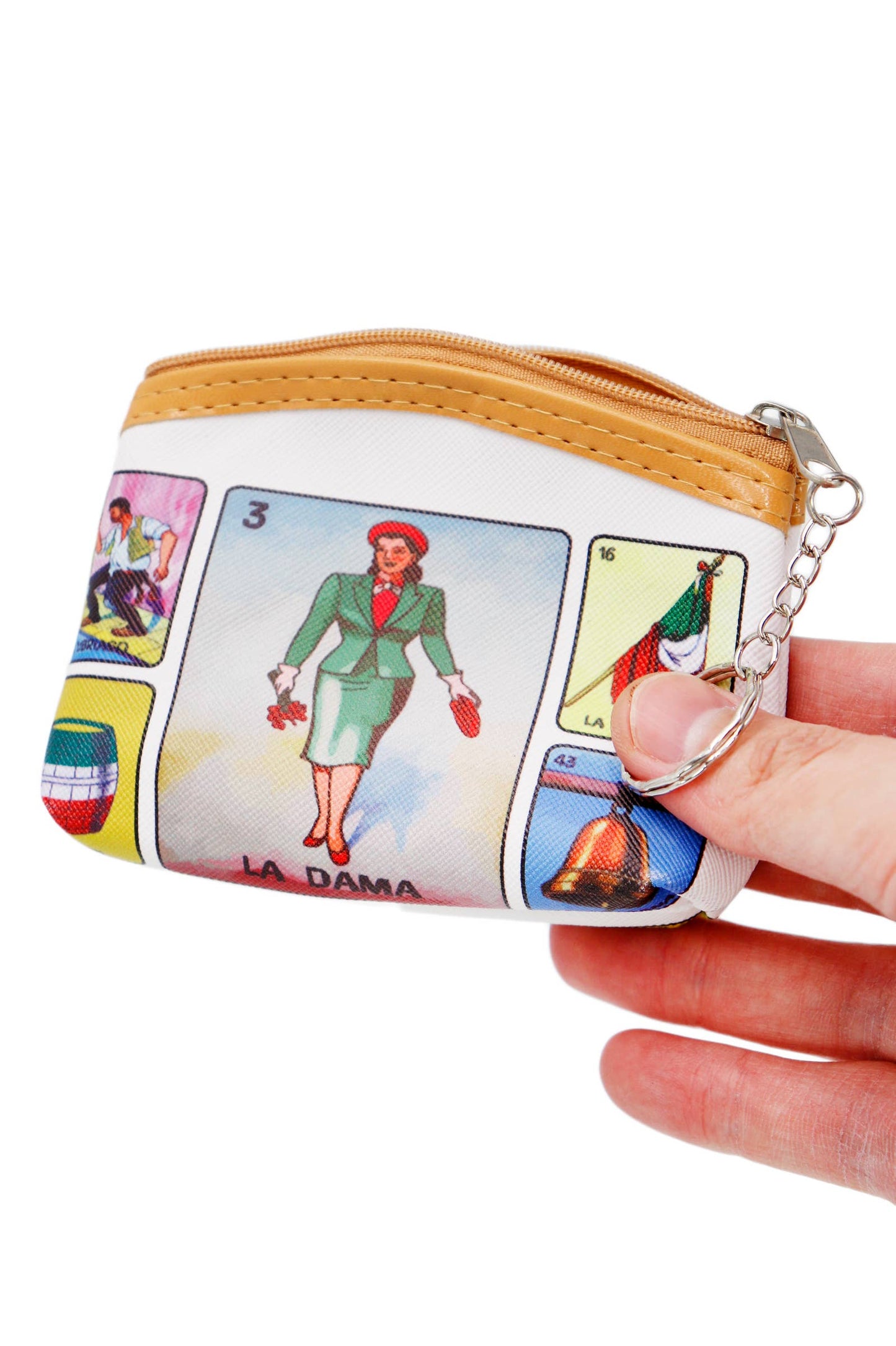 La Loteria Portrait Zipper PU Leather Coin Purse