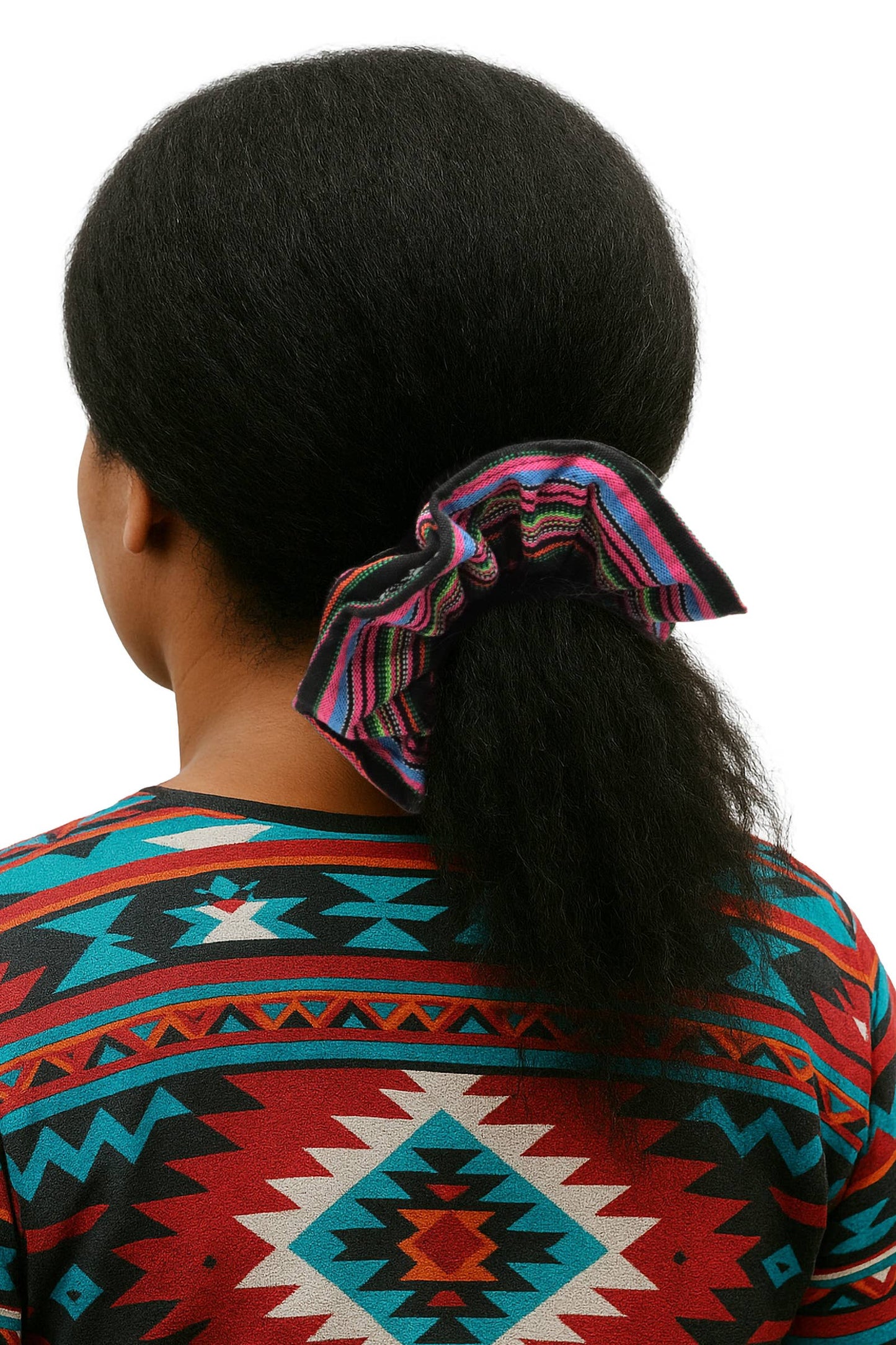 Navajo Baja Tribal Stripe Hair Tie Scrunchies