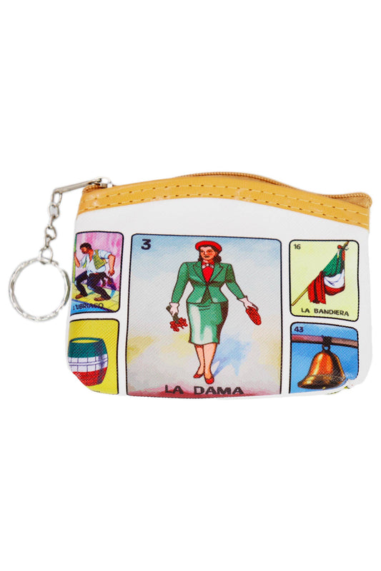 La Loteria Portrait Zipper PU Leather Coin Purse