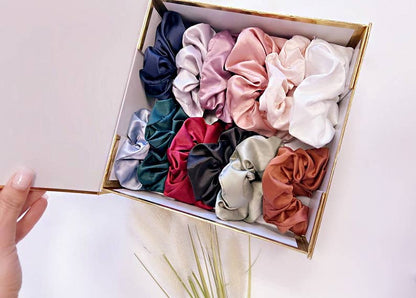 Satin Silk Scrunchies Bridal Hair Satin Scrucnhies