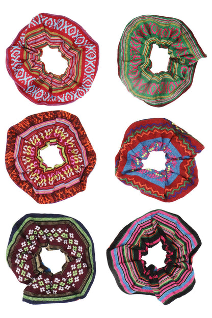 Navajo Baja Tribal Stripe Hair Tie Scrunchies