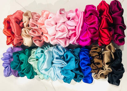 Satin Silk Scrunchies Bridal Hair Satin Scrucnhies