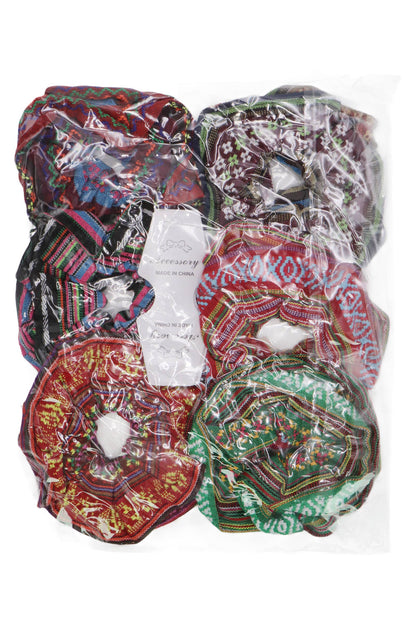 Navajo Baja Tribal Stripe Hair Tie Scrunchies