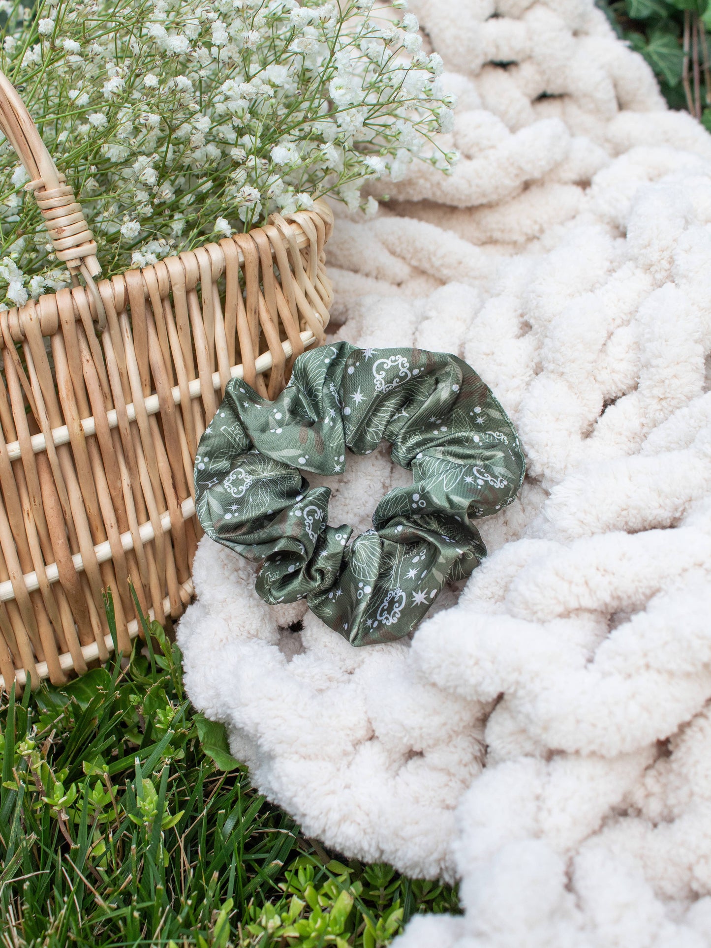 Bookish Satin Scrunchie | Magic Keys