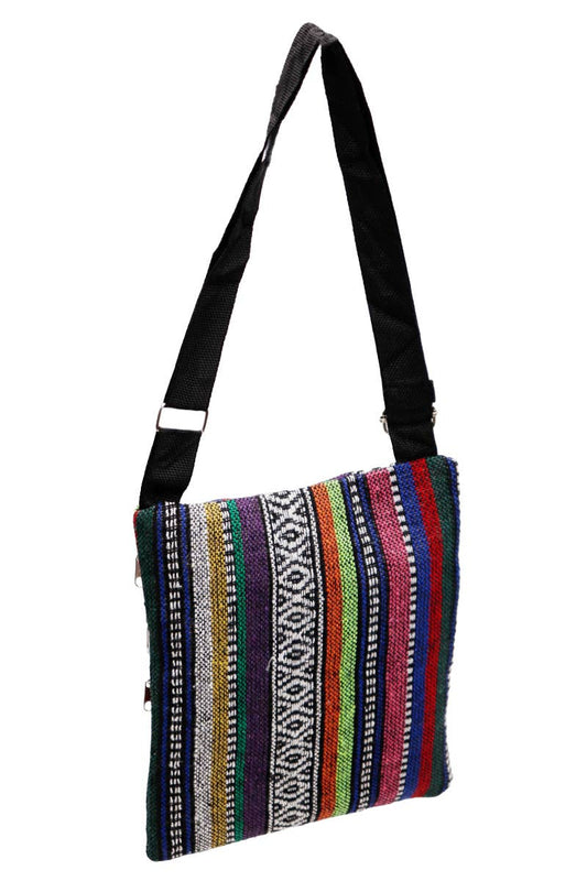 Navajo Baja Tribal Triple Zip Clutch Crossbody Bag