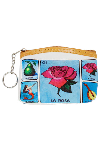 La Loteria Portrait Zipper PU Leather Coin Purse